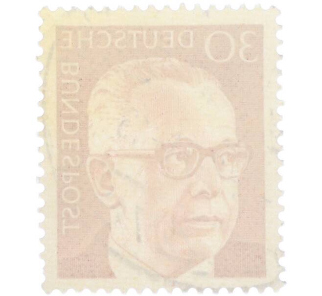 Почтовая марка 30 пфеннигов 1970 года Западная Германия (ФРГ) «Президент Густав Хайнеман» (Артикул: T11-41059) — Фото №2