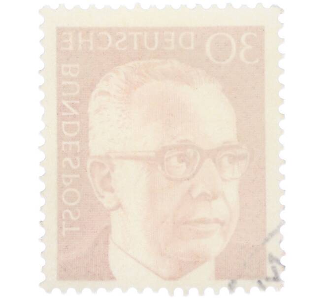 Почтовая марка 30 пфеннигов 1970 года Западная Германия (ФРГ) «Президент Густав Хайнеман» (Артикул: T11-41060) — Фото №2