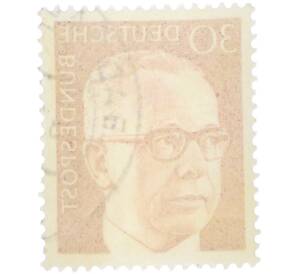 Почтовая марка 30 пфеннигов 1970 года Западная Германия (ФРГ) «Президент Густав Хайнеман» — Фото №2