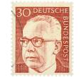 Почтовая марка 30 пфеннигов 1970 года Западная Германия (ФРГ) «Президент Густав Хайнеман» (Артикул: T11-41065) — Фото №1