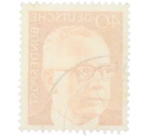 Почтовая марка 40 пфеннигов 1970 года Западная Германия (ФРГ) «Президент Густав Хайнеман» — Фото №2