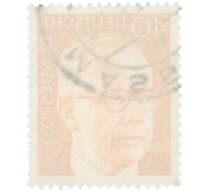 Почтовая марка 40 пфеннигов 1970 года Западная Германия (ФРГ) «Президент Густав Хайнеман» — Фото №2