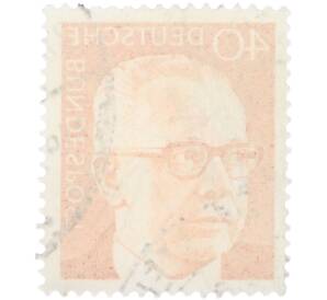 Почтовая марка 40 пфеннигов 1970 года Западная Германия (ФРГ) «Президент Густав Хайнеман» — Фото №2