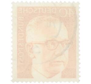 Почтовая марка 40 пфеннигов 1970 года Западная Германия (ФРГ) «Президент Густав Хайнеман» — Фото №2