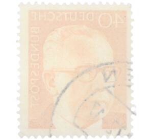 Почтовая марка 40 пфеннигов 1970 года Западная Германия (ФРГ) «Президент Густав Хайнеман» — Фото №2