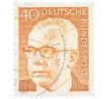Почтовая марка 40 пфеннигов 1970 года Западная Германия (ФРГ) «Президент Густав Хайнеман» (Артикул: T11-41081) — Фото №1