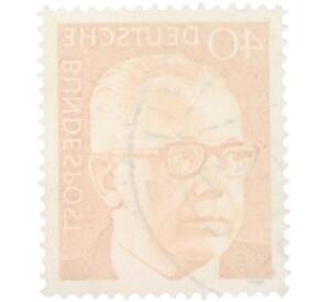 Почтовая марка 40 пфеннигов 1970 года Западная Германия (ФРГ) «Президент Густав Хайнеман» — Фото №2