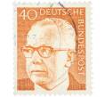 Почтовая марка 40 пфеннигов 1970 года Западная Германия (ФРГ) «Президент Густав Хайнеман» (Артикул: T11-41082) — Фото №1