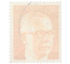 Почтовая марка 40 пфеннигов 1970 года Западная Германия (ФРГ) «Президент Густав Хайнеман» — Фото №2