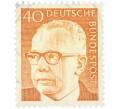 Почтовая марка 40 пфеннигов 1970 года Западная Германия (ФРГ) «Президент Густав Хайнеман» (Артикул: T11-41083) — Фото №1