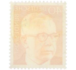 Почтовая марка 40 пфеннигов 1970 года Западная Германия (ФРГ) «Президент Густав Хайнеман» — Фото №2
