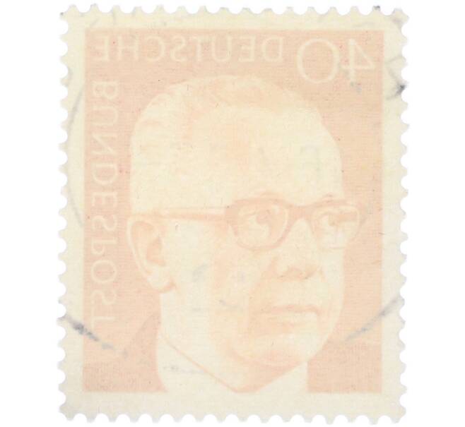 Почтовая марка 40 пфеннигов 1970 года Западная Германия (ФРГ) «Президент Густав Хайнеман» (Артикул: T11-41085) — Фото №2