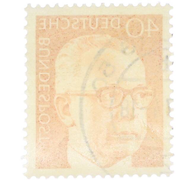 Почтовая марка 40 пфеннигов 1970 года Западная Германия (ФРГ) «Президент Густав Хайнеман» (Артикул: T11-41087) — Фото №2