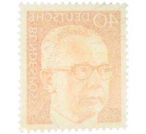 Почтовая марка 40 пфеннигов 1970 года Западная Германия (ФРГ) «Президент Густав Хайнеман» — Фото №2