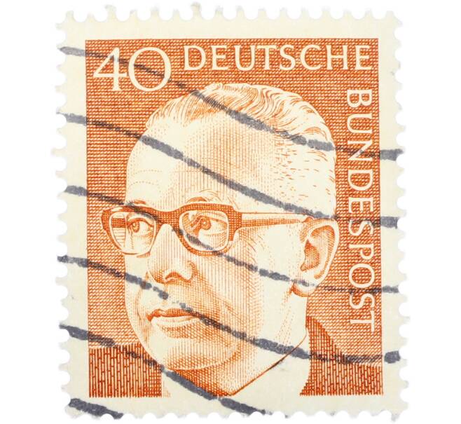 Почтовая марка 40 пфеннигов 1970 года Западная Германия (ФРГ) «Президент Густав Хайнеман» (Артикул: T11-41089) — Фото №1