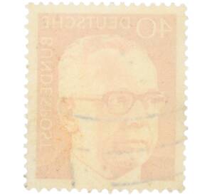 Почтовая марка 40 пфеннигов 1970 года Западная Германия (ФРГ) «Президент Густав Хайнеман» — Фото №2