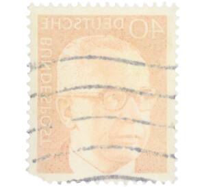 Почтовая марка 40 пфеннигов 1970 года Западная Германия (ФРГ) «Президент Густав Хайнеман» — Фото №2