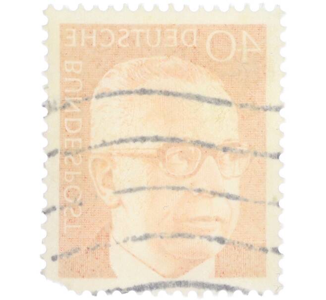 Почтовая марка 40 пфеннигов 1970 года Западная Германия (ФРГ) «Президент Густав Хайнеман» (Артикул: T11-41092) — Фото №2