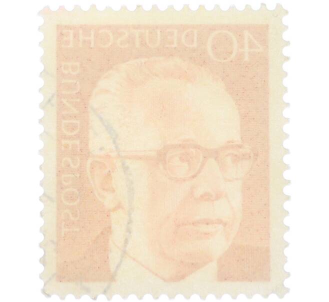 Почтовая марка 40 пфеннигов 1970 года Западная Германия (ФРГ) «Президент Густав Хайнеман» (Артикул: T11-41093) — Фото №2