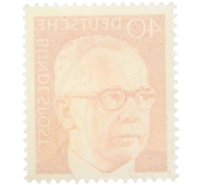 Почтовая марка 40 пфеннигов 1970 года Западная Германия (ФРГ) «Президент Густав Хайнеман» (Артикул: T11-41094) — Фото №2