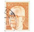 Почтовая марка 40 пфеннигов 1970 года Западная Германия (ФРГ) «Президент Густав Хайнеман» (Артикул: T11-41095) — Фото №1