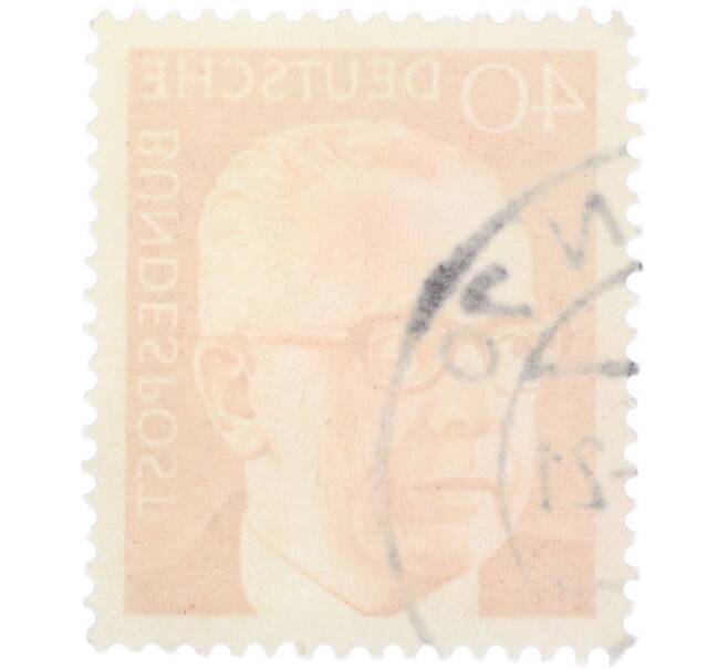 Почтовая марка 40 пфеннигов 1970 года Западная Германия (ФРГ) «Президент Густав Хайнеман» (Артикул: T11-41095) — Фото №2