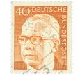 Почтовая марка 40 пфеннигов 1970 года Западная Германия (ФРГ) «Президент Густав Хайнеман» (Артикул: T11-41096) — Фото №1