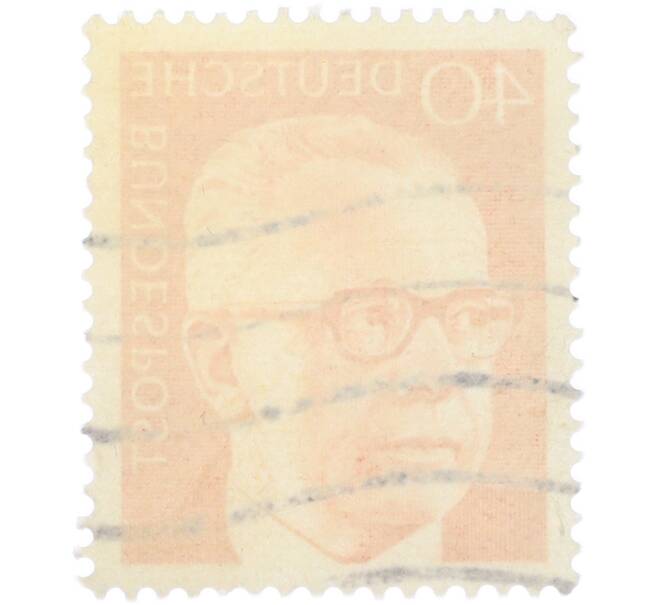 Почтовая марка 40 пфеннигов 1970 года Западная Германия (ФРГ) «Президент Густав Хайнеман» (Артикул: T11-41098) — Фото №2