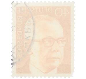 Почтовая марка 40 пфеннигов 1970 года Западная Германия (ФРГ) «Президент Густав Хайнеман» — Фото №2
