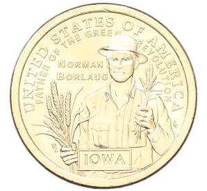 1 доллар 2026 года P США «Американские инновации — Айова. Норман Борлоуг (отец Зеленой революции)» — Фото №1