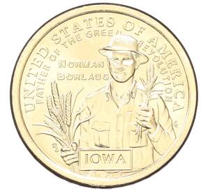 1 доллар 2026 года D США «Американские инновации — Айова. Норман Борлоуг (отец Зеленой революции)» — Фото №1