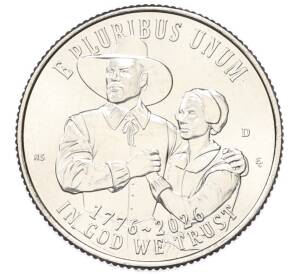 1/4 доллара (25 центов) 2026 года D США «250 лет независимости США — Мейфлауэр» — Фото №2