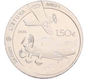 1.5 евро 2025 года Литва «100-летний юбилей — Самолет ANBO» — Фото №2