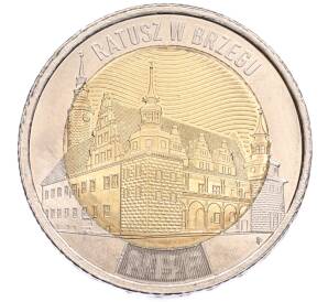 5 злотых 2025 года Польша «Открой для себя Польшу — Ратуша Бжега» — Фото №1