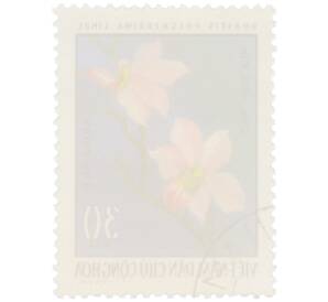 Почтовая марка 30 су 1976 года Вьетнам «Орхидеи — Доритис прекраснейшая (Doritis pulcherrima)» — Фото №2