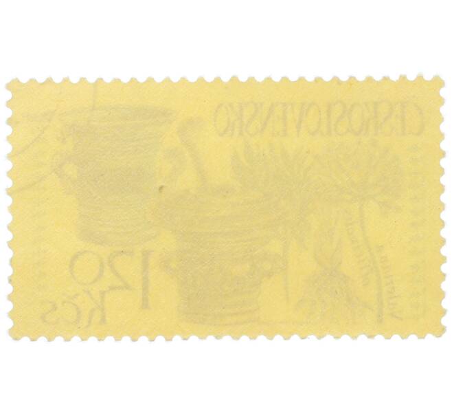 Почтовая марка 1.20 кроны 1971 года Чехословакия «Международный конгресс по истории фармации в Праге — Ступки и валериана» (Артикул: K12-81084) — Фото №2
