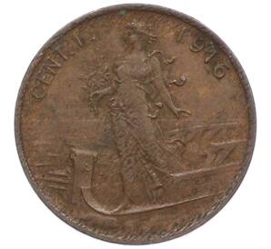 1 чентезимо 1916 года Италия — Фото №1