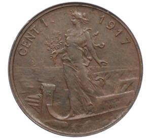 1 чентезимо 1917 года Италия — Фото №1