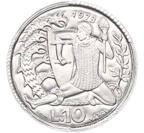 10 лир 1973 года Сан-Марино — Фото №1