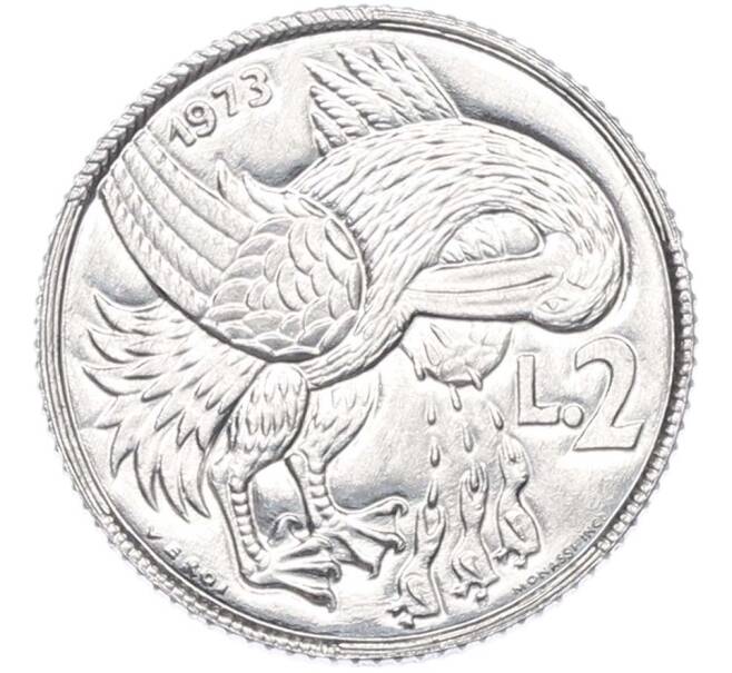 Монета 2 лиры 1973 года Сан-Марино (Артикул: K8-1015) — Фото №1