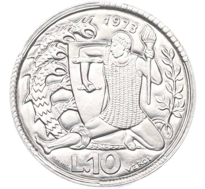 Монета 10 лир 1973 года Сан-Марино (Артикул: K8-1017) — Фото №1