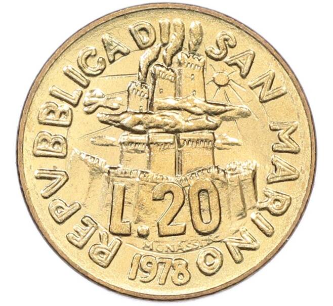 Монета 20 лир 1978 года Сан-Марино (Артикул: K8-1021) — Фото №1