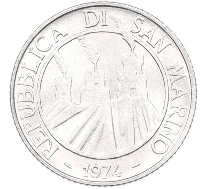 Монета 2 лиры 1974 года Сан-Марино (Артикул: K8-1029) — Фото №2