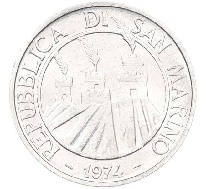 Монета 5 лир 1974 года Сан-Марино (Артикул: K8-1030) — Фото №2
