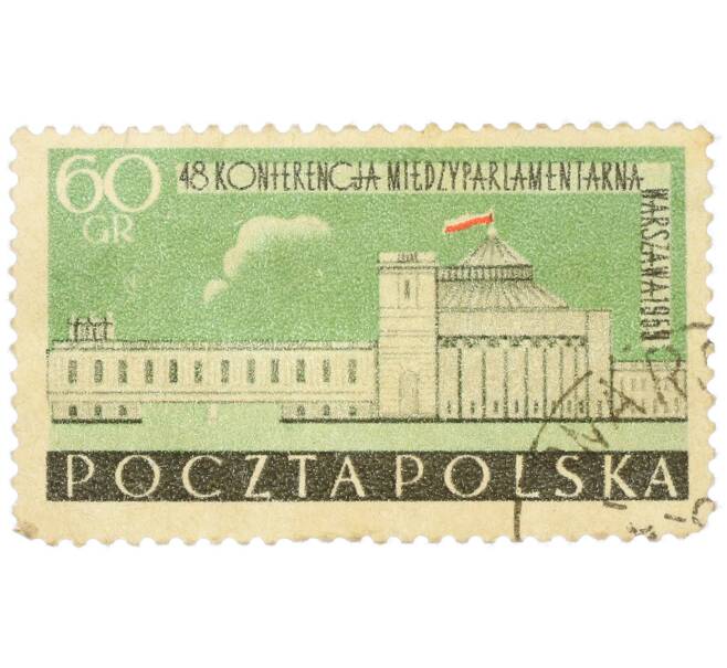Почтовая марка 60 грошей 1959 года Польша «48-я Межпарламентская конференция — Здание Сейма» (Артикул: K12-81539) — Фото №1