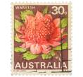 Почтовая марка 30 центов 1968 года Австралия «Государственные цветы — Варатта (Telopea speciosissima)» (Артикул: K12-81540) — Фото №1