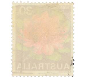 Почтовая марка 30 центов 1968 года Австралия «Государственные цветы — Варатта (Telopea speciosissima)» — Фото №2