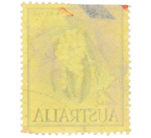 Почтовая марка 2 шиллинга и 3 пенса 1959 года Австралия «Королева Елизавета II Фауна и Флора — Белая акация» — Фото №2