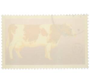 Почтовая марка 2 злотых 1975 года Польша «26-й съезд Европейской зоотехнической федерации в Варшаве — Корова красно-белой породы» — Фото №2