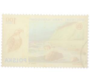 Почтовая марка 1 злотый 1976 года Польша «Волинский национальный парк и орлан-белохвост» — Фото №2